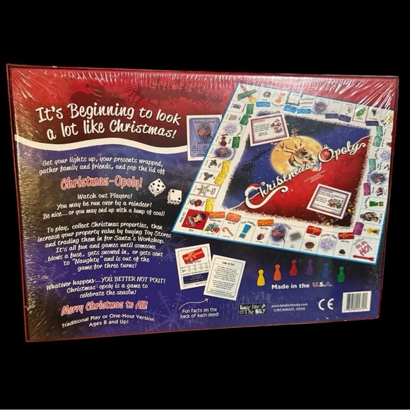 Christmas-Opoly board game by Late For The Sky - New Sealed in Plastic - Picture 2 of 2